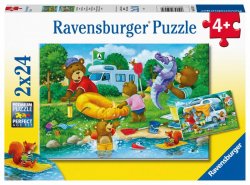 Ravensburger Puzzle - Medvědí rodina kempuje 2x24 dílků