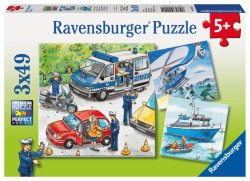 Ravensburger Puzzle - Policie zasahuje 3x49 dílků