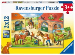 Ravensburger Puzzle - Šťastný den na statku 2x12 dílků