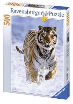 Ravensburger Puzzle - Tygr na sněhu 500 dílků