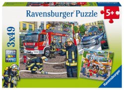 Ravensburger Puzzle - Záchranné složky v akci 3x49 dílků