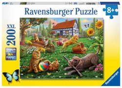 Ravensburger Puzzle - Zvířata hrající si na dvorku 200 dílků