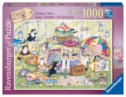 Ravensburger Puzzle - Život bláznivých koček 1000 dílků