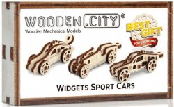Puzzle 3D Přívěšky Závodní auta, dřevěné