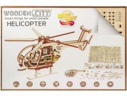 Puzzle 3D Helikoptéra, dřevěné