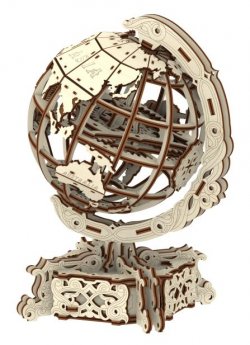 Puzzle 3D Otočný Globus, dřevěné