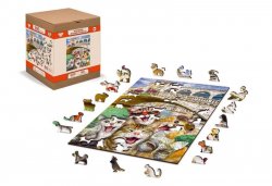 Puzzle Kočky v Benátkách 150 dílků, dřevěné