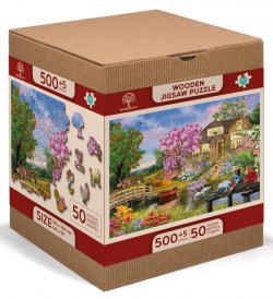 Puzzle Springtime Cottage 505 dílků, dřevěné