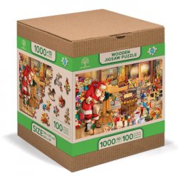 Puzzle Vánoční dílna 1010 dílků, dřevěné