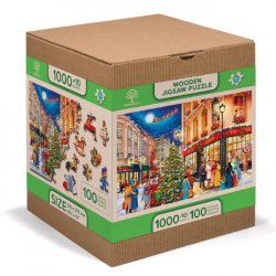 Puzzle Vánoční ulice 1010 dílků, dřevěné