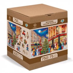 Puzzle Vánoční ulice 750 dílků, dřevěné