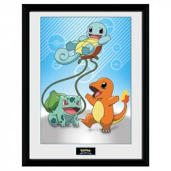 Pokémon Zarámovaný plakát - Kanto Starters