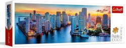 Trefl Puzzle Miami po soumraku / 1000 dílků Panoramatické