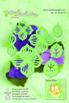 Vyřezávací a embosovací kovové šablony - květ  7ks