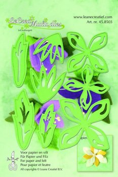 Vyřezávací a embosovací kovové šablony - květ 8ks