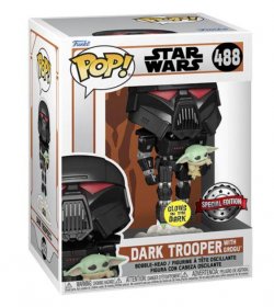 Funko POP Star Wars: The Mandalorian - Dark Trooper w/Child (exclusive special edition GITD)