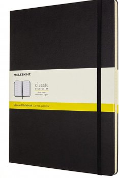 Moleskine Zápisník černý XXL, čtverečkovaný, tvrdý