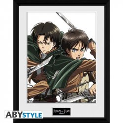 Attack on Titan Zarámovaný plakát - Levi & Eren