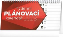 Kalendář 2023 stolní: Plánovací řádkový, 25 × 12,5 cm
