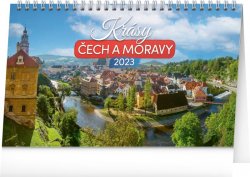 Kalendář 2023 stolní: Krásy Čech a Moravy, 23,1 × 14,5 cm