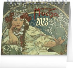 Kalendář 2023 stolní: Alfons Mucha, 16,5 × 13 cm