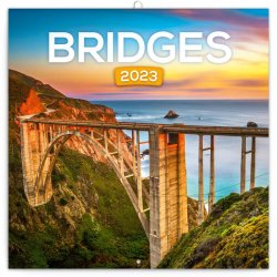 Kalendář 2023 poznámkový: Mosty, 30 × 30 cm
