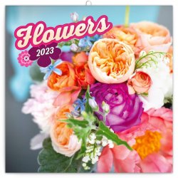 Kalendář 2023 poznámkový: Květiny, 30 × 30 cm