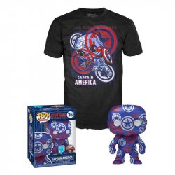 Funko POP & Tee: Marvel Patriotic Age - Black Panther (velikost trička S)