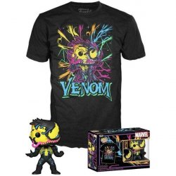 Funko POP & Tee: Marvel: Venom - Eddie Brock Blacklight (velikost trička L)