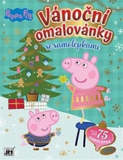 Vánoční omalovánky se samolepkami - Peppa Pig