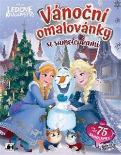 Vánoční omalovánky se samolepkami - Ledové království