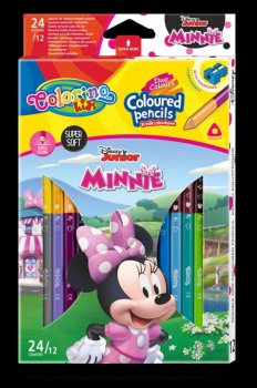 Colorino Disney Junior Minnie - oboustranné pastelky trojhranné 24 barev