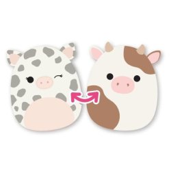 Squishmallows 2v1 - Prase Rosie a kravička Ronnie 13 cm