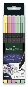 Faber - Castel Sada popisovačů Grip 0,4 - pastel 5 ks