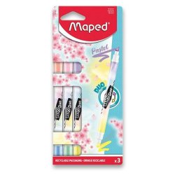 Maped Zvýrazňovač Fluo Peps Duo Pastel 3ks