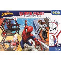 Oboustranné puzzle Spiderman jde do akce SUPER MAXI 24 dílků