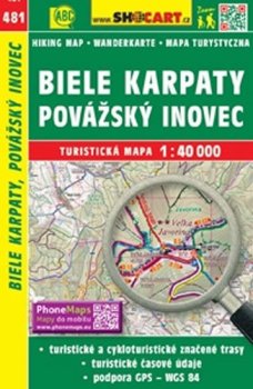 Biele Karpaty, Považský Inovec 1:40 000/Turistická mapa SHOCart 481