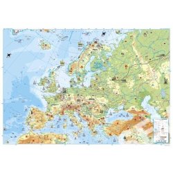 AKN Dětská mapa Evropy lamin. s lištou v tubusu