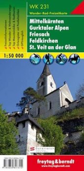 WK 231 Mittelkärnten, Gurktaler Alpen, Friesach, Feldkirchen, St. Veit an der Glan, Wanderkarte 1:50.000/mapa