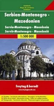 Serbia, Montenegro, Macedonie 1:500 000 - automapa