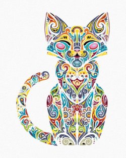 Malování podle čísel 40 x 50 cm - Mandala kočka