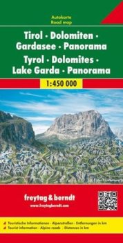Tirol, Dolomiten, Gardasee, Panorama/Tyrolsko,Dolomity,Jezero Garda panorama 1:450T/automapa