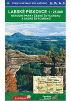 Labské pískovce 1:25T, národní parky České a Saské Švýcarsko /38 Turistické mapy pro každého