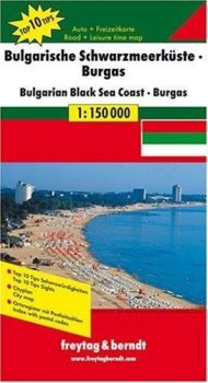 BULHARSKÉ POBŘEŽÍ ČERNÉHO MOŘE BURGAS 1:150 000