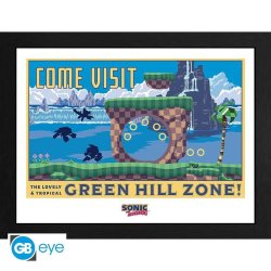 Sonic Zarámovaný plakát - Green Hill Zone