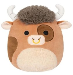 Squishmallows Hnědý strakatý býk Shep 30 cm