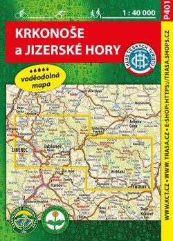 KČT 401 Krkonoše a Jizerské hory 1:40 000 / voděodolná mapa