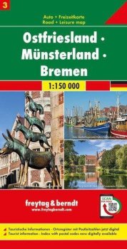 Východní Frísko-Münsterland-Bremen 1:150 000 / automapa