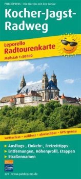 Kocher-Jagst-Radweg 1:50 000 / cyklistická mapa