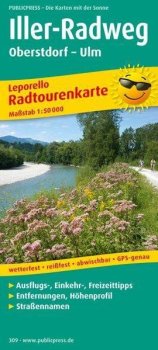 Iller-Radweg, Oberstdorf-Ulm 1:50 000 / cyklistická mapa